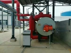 燃油气锅炉安装现场